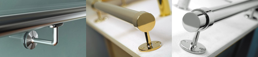 Lavane - Beispiel für Handläufe und Geländer in Messing Edelstahl und Chrom