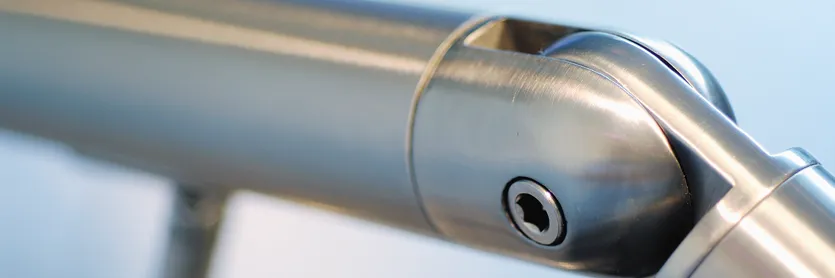 Edelstahl matt Design Rohrstecksystem