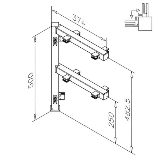 Hustenschutz Pfosten Edelstahl 35x35 - 20-133535 - 90