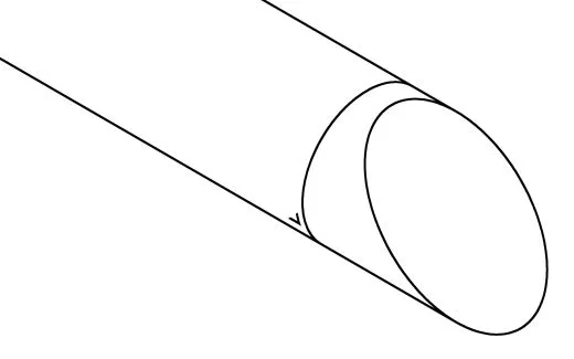 Messing Design Rohr 101,6mm Endkappe schr�g