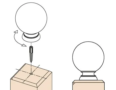 Messing Design Universal Endkugel 70 mm