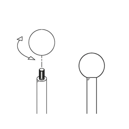 Messing Design Zierkugel � 40 mm
