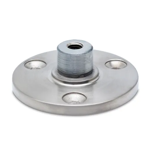 Edelstahl Design Rohr 25,4 mm Innenflansch
