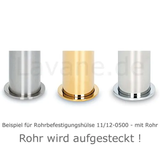 Messing matt Design Rohr 25,4 mm Rohrbefestigungsh�lse