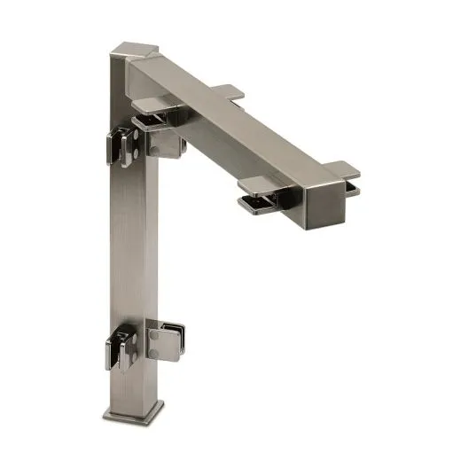 Hustenschutz Pfosten 35x35 - 20-132535 90 - Edelstahl matt Design