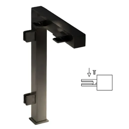 Hustenschutz Pfosten Anthrazit schwarz 20x20 - 20-132320 - rechts