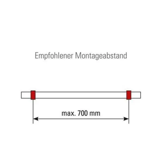 Anthrazit Design Design Handlaufhalter flach & Rohr Blindmontage