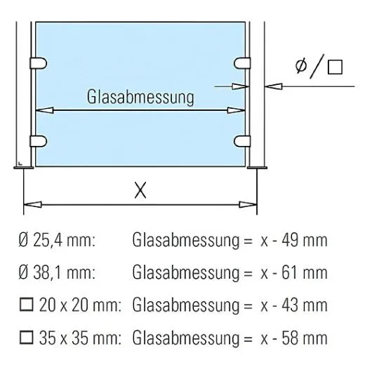 Hustenschutz Pfosten Anthrazit schwarz 20x20 - 20-133120 - links