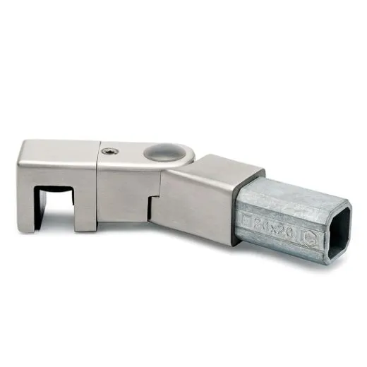 Edelstahl Design Vierkant 20x20 mm Rohrhalter variabel