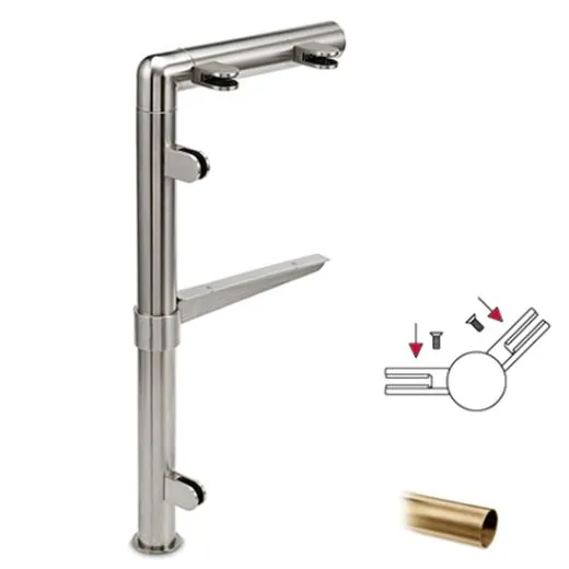 Hustenschutz Pfosten 20-131-25 45 - Rohr  25.4 mm - Messing matt Optik