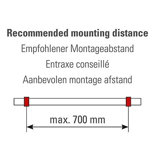 Anthrazit Design Fulauf- oder Rohrhalter Rohr 38,1 mm 20-2100