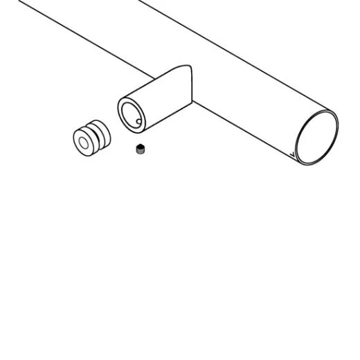 Messing matt Design Abstandshalter flach f�r Rohr 38,1 mm