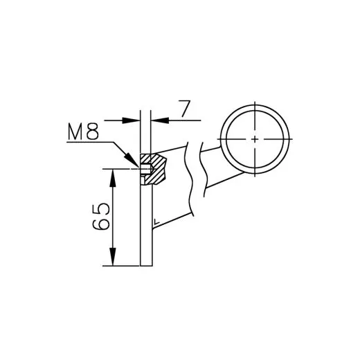 Chrom Design Fulauftrger Rohr 38,1 mm 20-0109