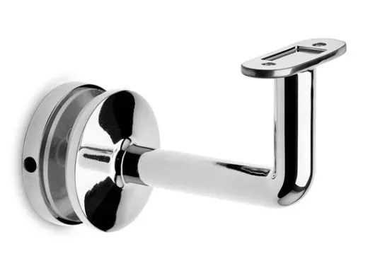 Chrom Design Handlauftr�ger glatt & Rohr Glasmontage