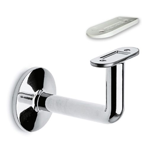 Chrom Design Handlaufhalter glatt & Rohr Blindmontage