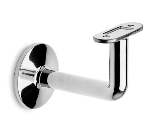 Chrom Design Handlaufhalter glatt & Rohr Blindmontage