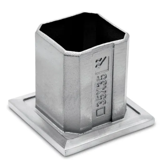 Edelstahl Vierkant 35x35 mm Rohrbefestigungshlse