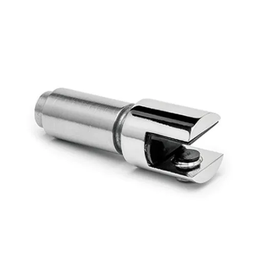 Chrom Design Einsteck Rohrhalter gerade fr Rohr  19 mm