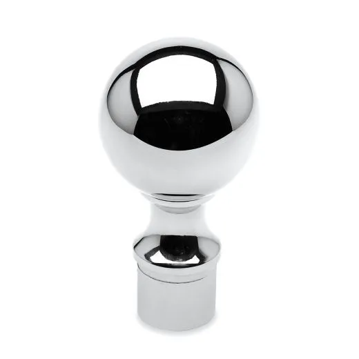 Chrom Design Rohr 25,4 mm Zier-Endkugel