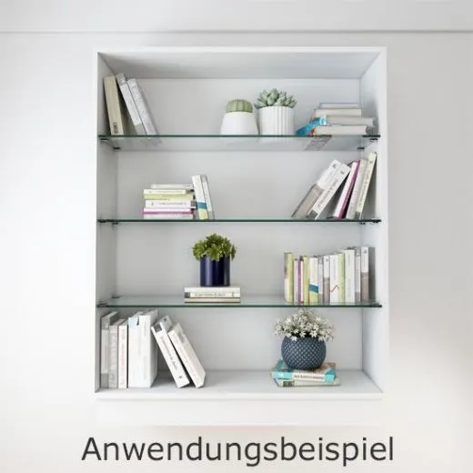Glasbodentrger 201008 Anthrazit Design Glas 06-08 mm Wandmontage