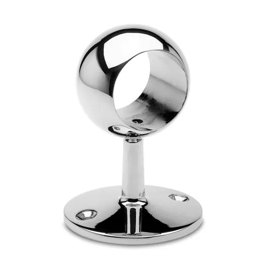 Chrom Design Rohrhalter fr Rohr 38,1 mm gewlbt