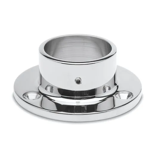 Chrom Design Rohr 101,6 mm Boden- und Wandflansch