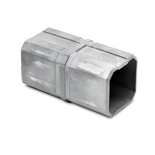 Edelstahl Rohrverbinder Vierkantrohr 35x35 mm - roh