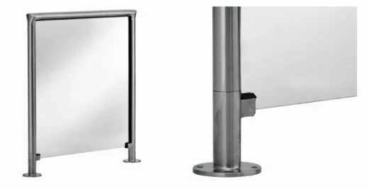 Edelstahl Bodenhalterung Endstck fr Nutrohr  48,3 mm