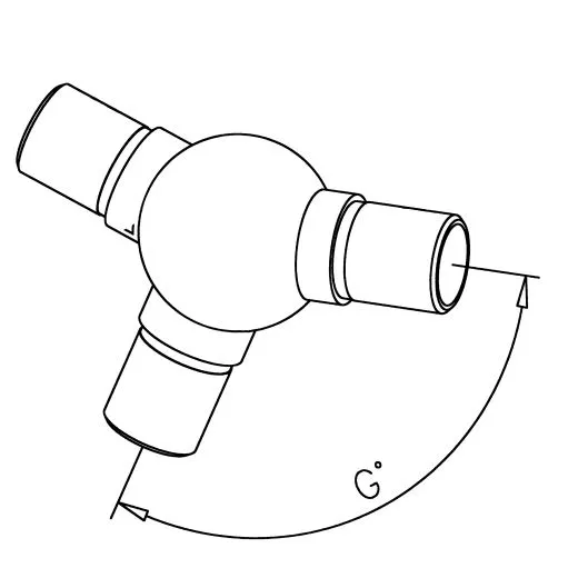 Chrom Design Rohr 38,1 mm Adapter f�r Kugel