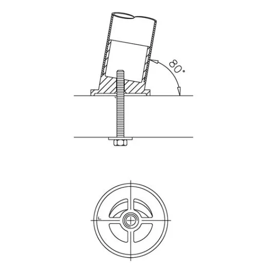 Chrom Design Rohrverbinder 80� f�r Rohr 38,1 mm