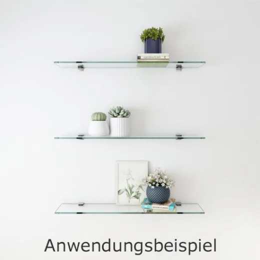 Glasplattentrger 201408 Edelstahl Design Glas 10-15 mm Wandmontage