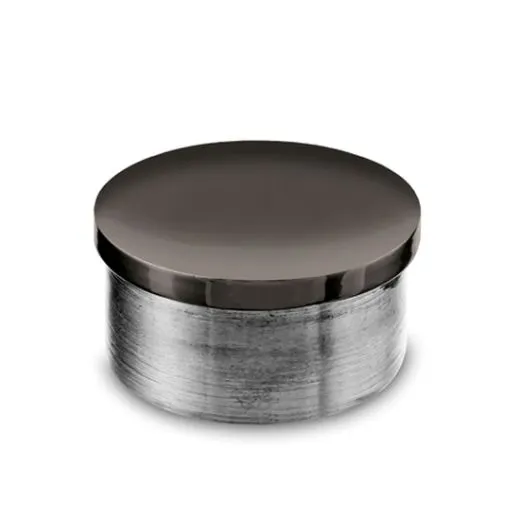 Anthrazit Design Endkappe flach fr Rohr 19.0 mm