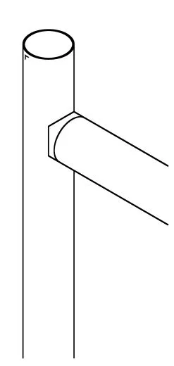 Chrom Design Rohradapter fr Rohr 38,1 mm