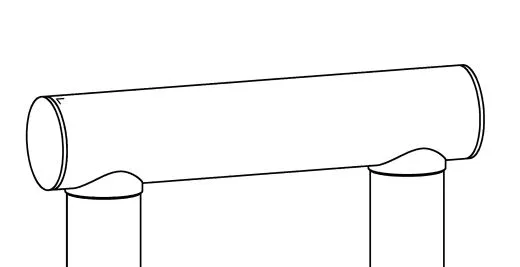 Chrom Design Rohradapter f�r Rohr 76,2 mm