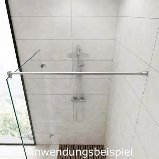 Edelstahl Design - 19mm - 1.000mm - Duschwand-Stabilisationsset 90