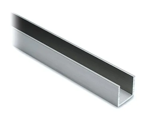 Alu U-Profil 15x15x15mm Edelstahleffekt - Zuschnitt