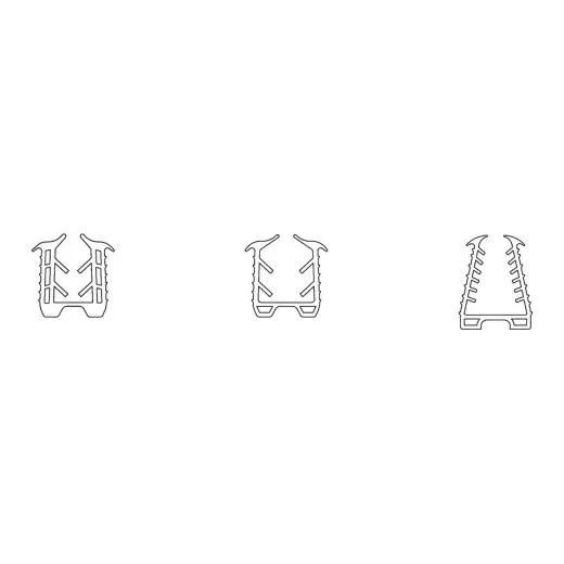 Dichtung fr LED-Linie Nut 15x15 mm Glas 4,0 - 8,0 mm Zuschnitt