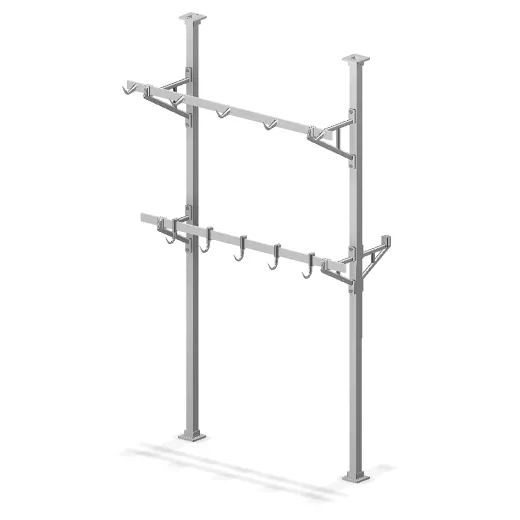 Alu-Stifthaken f�r Schiene 10x40 - Wurst- & Fleischgeh�nge