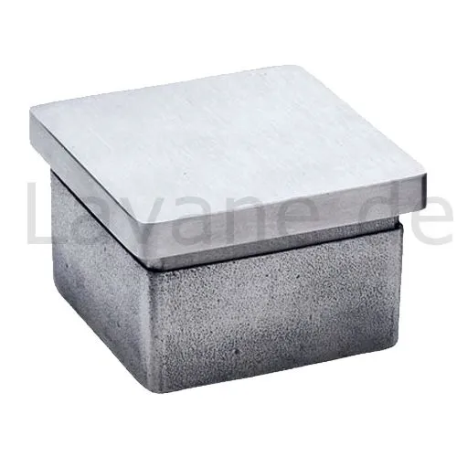 Endkappe Ecken gerundet Edelstahl Vierkant 30x30 mm