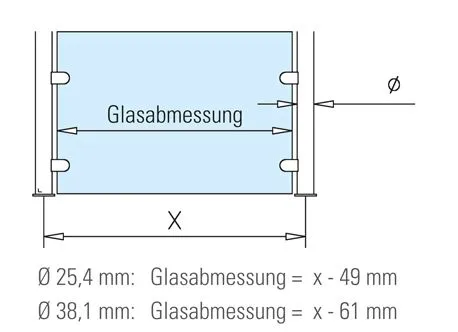 Hustenschutz Gestell 20-040-25 - Rohr 25,4mm - Edelstahl Design