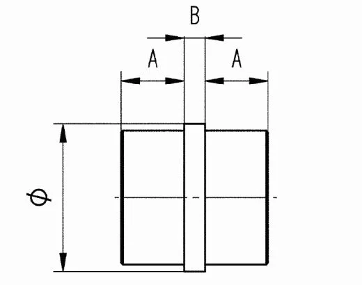 Edelstahl Rohrverbinder f�r Edelstahlrohr 33,7 mm