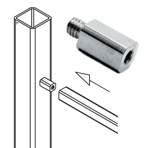 Rohradapter fr Edelstahlrohr 8x8 mm