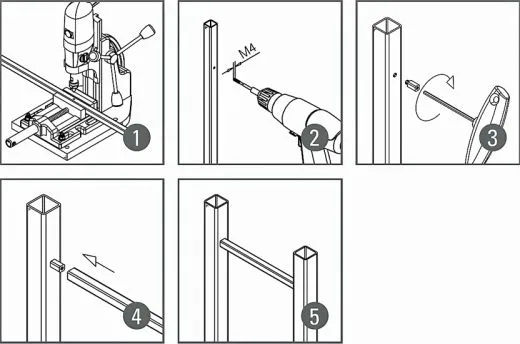 Rohradapter fr Edelstahlrohr 8x8 mm