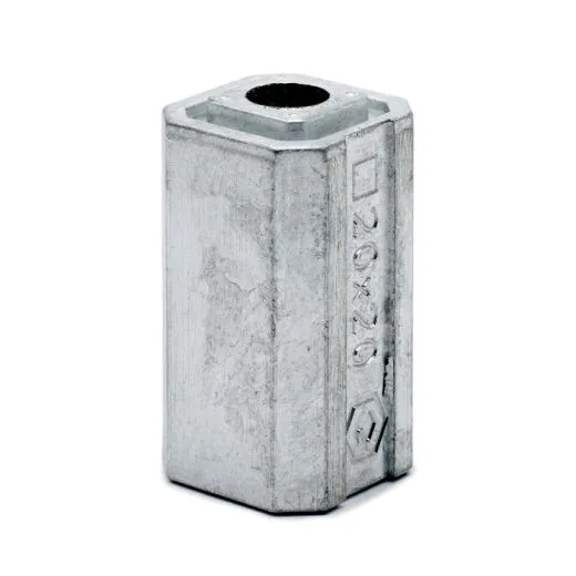 Rohradapter fr Vierkantrohr 20x20 mm
