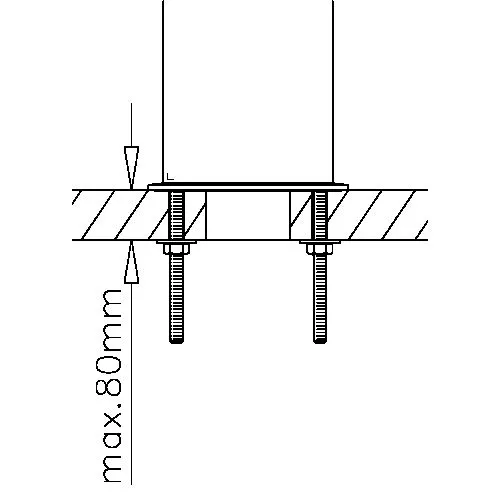 Modell 1250 - 101,6 mm 4 ltg Edelstahl Schanksule