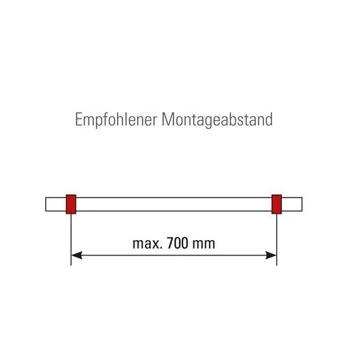 Edelstahl Rohrhalter fr Rohr 19,0 mm