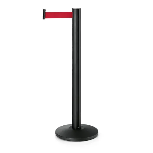 Abgrenzungsstnder schwarz - ECO-J Gurtband ROT 3m