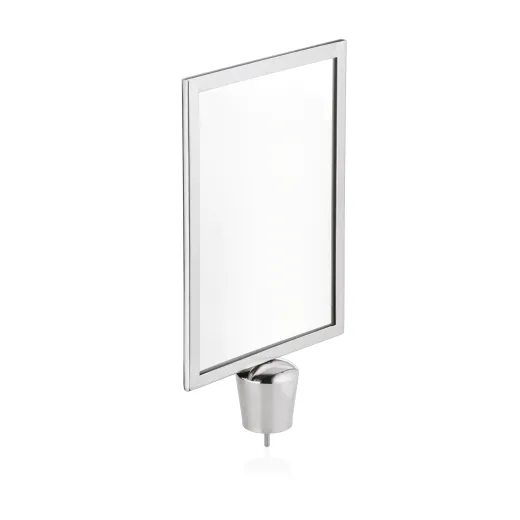 Schilderhalter fr Abgrenzungspfosten Chrom Design - PRO-Z