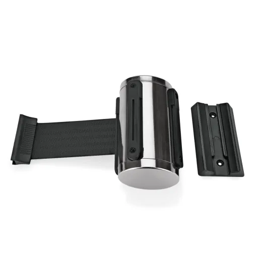 Wand Abgrenzungsband poliert - PRO-W Gurtband SCHWARZ 3m