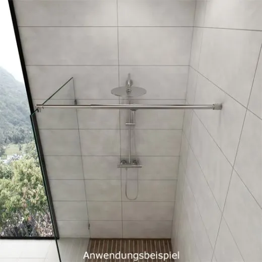 Edelstahl Design - Teleskop Duschwand-Stabiset 90 bis 1.400 mm